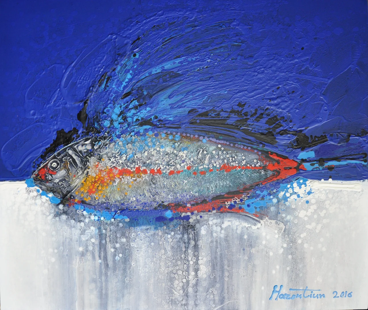 Piscis Caeruleus, oil on canvas