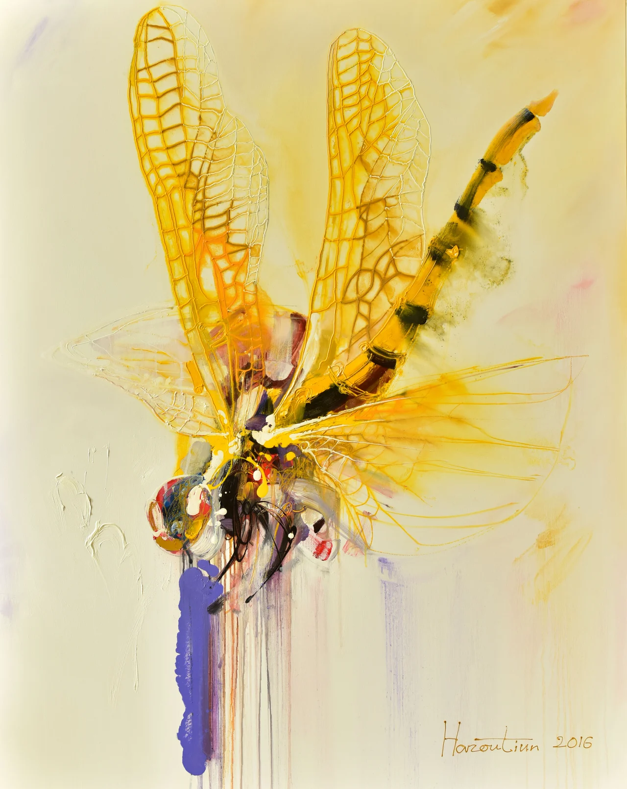 Libellula Aurea, oil on canvas