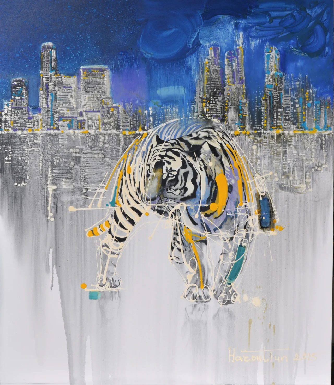 Tigris Urbana, oil on canvas